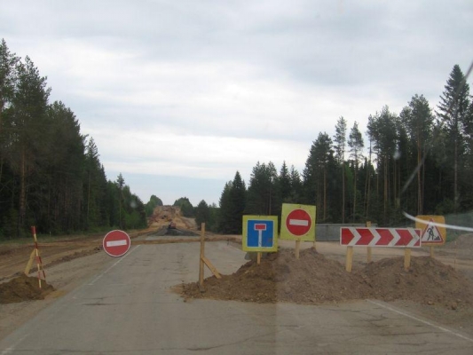 На дороге до села Светлое в Воткинском районе оборудуют систему водоотведения