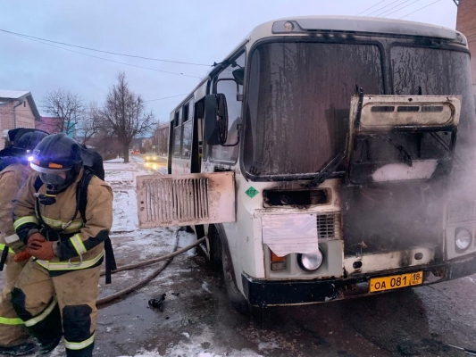 В Можге загорелся пассажирский автобус