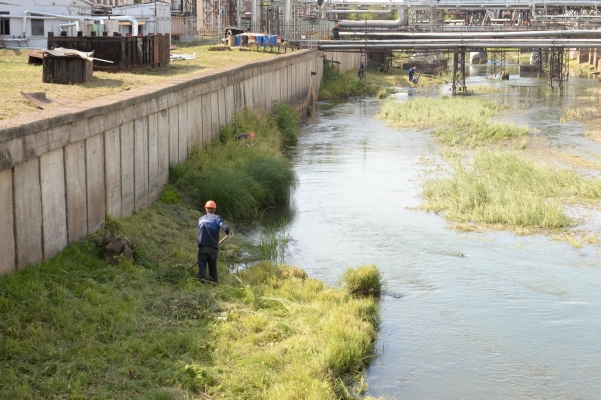 Воткинский завод провел ежегодную очистку реки Вотки от загрязнения