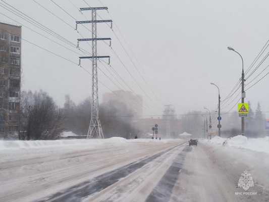 Усиление ветра и метель ожидают в Удмуртии 3 января 